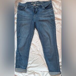Eddie Bauer Blue Boyfriend Slim Jeans Versatile Style size 8